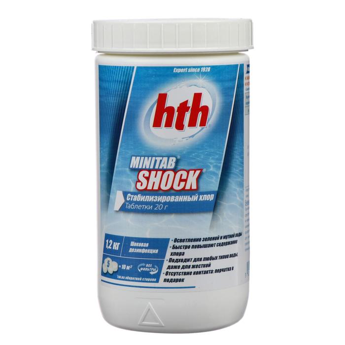 Быстрый стабилиз.хлор в табл. hth MINITAB SHOCK, 1,2 кг hth minitab shock