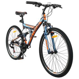 

Велосипед 26" Stels Focus V, V030, цвет темно-синий/оранжевый, размер рамы 18"