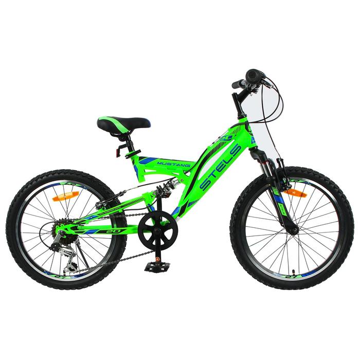 фото Велосипед 20" stels mustang v, v010, цвет зеленый, размер 13"