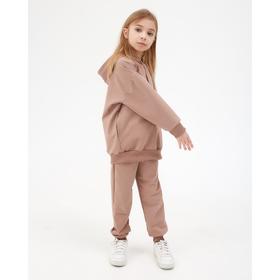 

Комплект (толстовка, брюки) KAFTAN "Basic line" р.34 (122-128), кофе, oversize