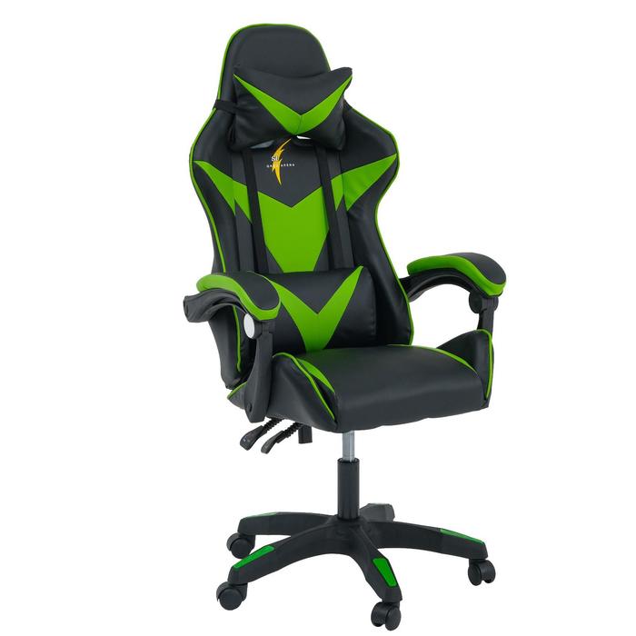 Кресло игровое SL™ DRAGON YS-900, чёрно-зелёное