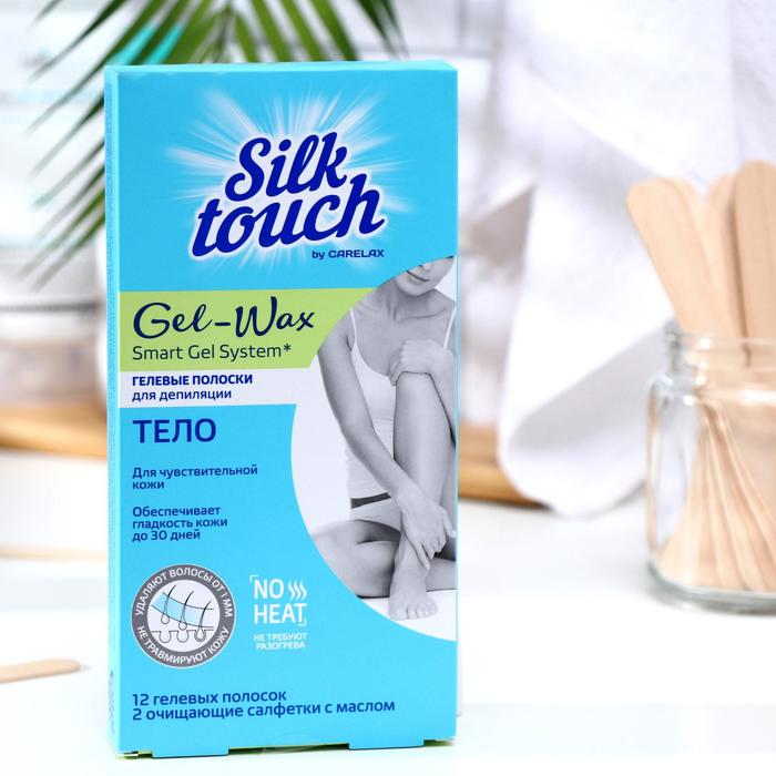 Восковые полоски для депиляции Carelax Silk Touch Gel-wax для тела, 12 шт.
