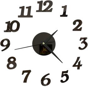 Часы - наклейка 'Ясмина', d= 45 см, сек. стрелка 12 см, цифра 7.5 х 5 см, черные Ош