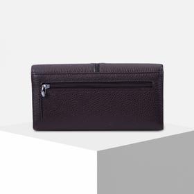 

Кошелёк женский, 3 отдела на магните, цвет коричневый