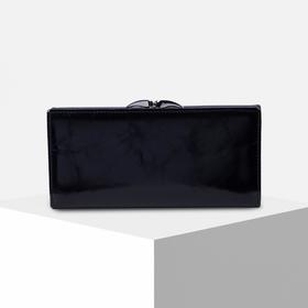 

Кошелёк женский, 3 отдела на магните, цвет чёрный