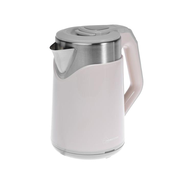 Чайник электрический HOMESTAR HS-1019, пластик, колба металл, 1.8 л, 1500 Вт, розовый цена