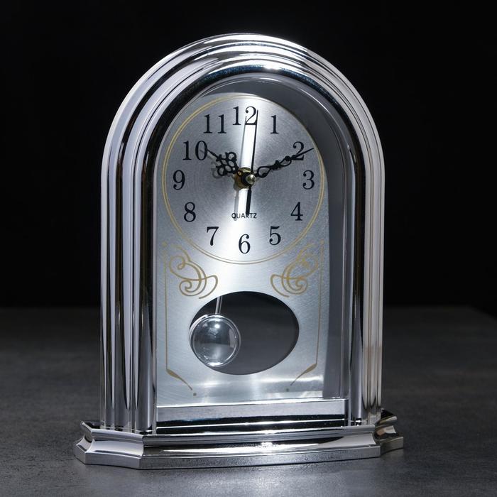 

Часы настольные "Адиан", маятник, плавный ход, 1 АА, 26 х 21.8 х 7 см