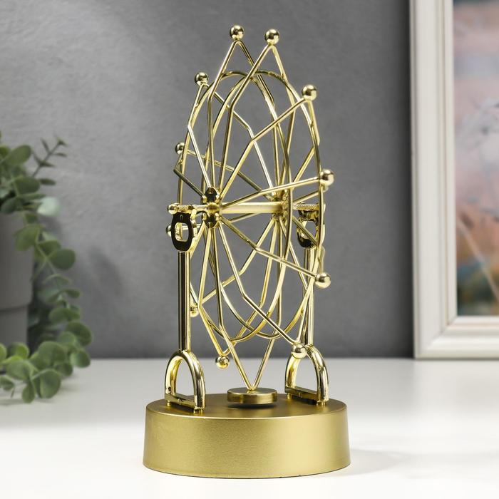фото Маятник пластик "колесо обозрения" золото 23,5х18,5х11 см