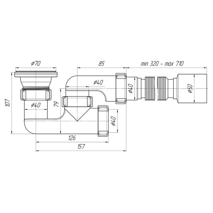 Сифон для душевого поддона 