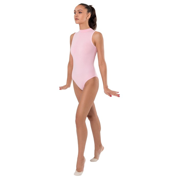 фото Купальник гимнастический grace dance, без рукавов, р. 44, цвет розовый