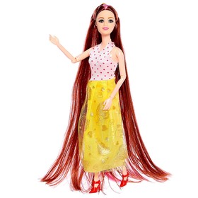 Кукла модель шарнирная «Лида» в платье, МИКС, в пакете