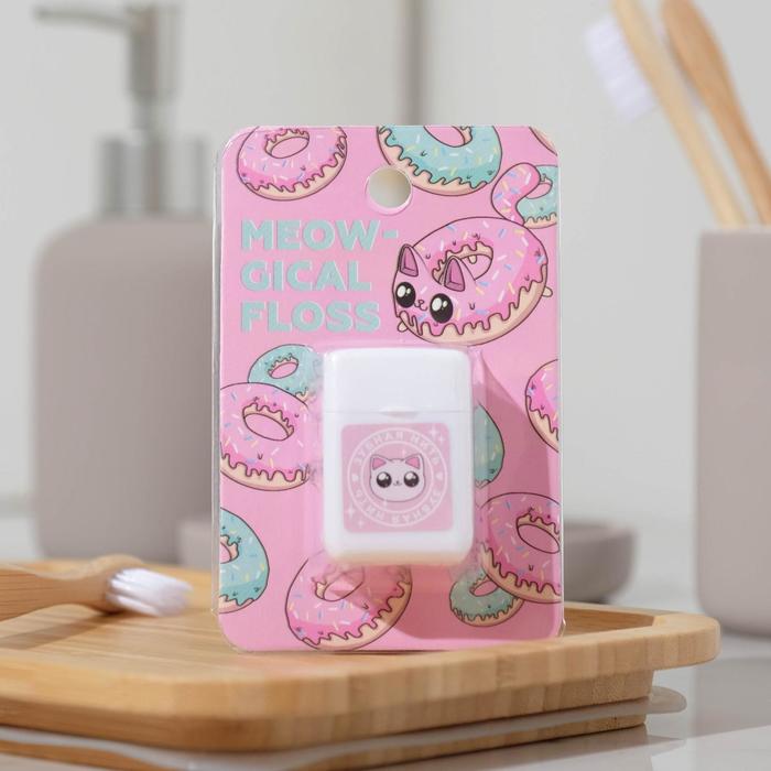 

Зубная нить на подложке Meowgical floss, 15 м, 6,5 х 10 см