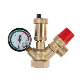 

Группа безопасности TIM JH1024-3std, для котлов отопления, 1", 3 бар