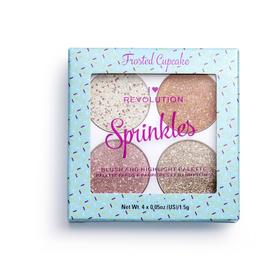 

Палетка румян и хайлайтеров I Heart Revolution Blush Sprinkles, тон Frosted Cupcake