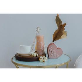 

Свеча фигурная "Сердце", 13,5х13,5х4 см, розовый