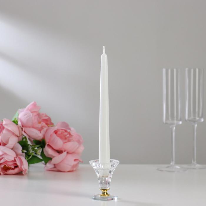 фото Набор свечей "лакированная античная №2", 2,2×23см, белая rak trend decor candle