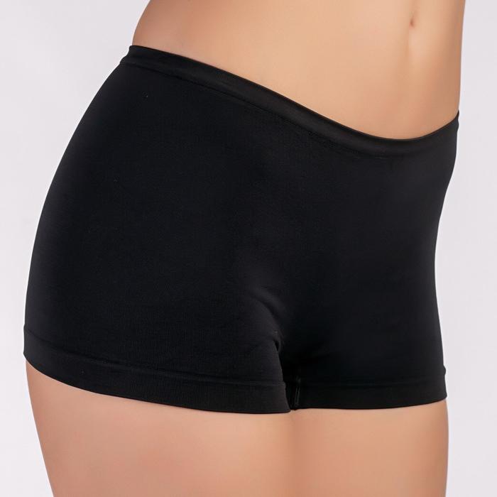 фото Трусы женские бесшовные шорты, цвет чёрный (nero), размер 46-48 (m) giulia