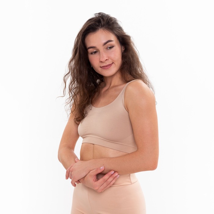 фото Топ женский top classic цвет телесный (skin gul), размер 48-52 (l-xl) giulia