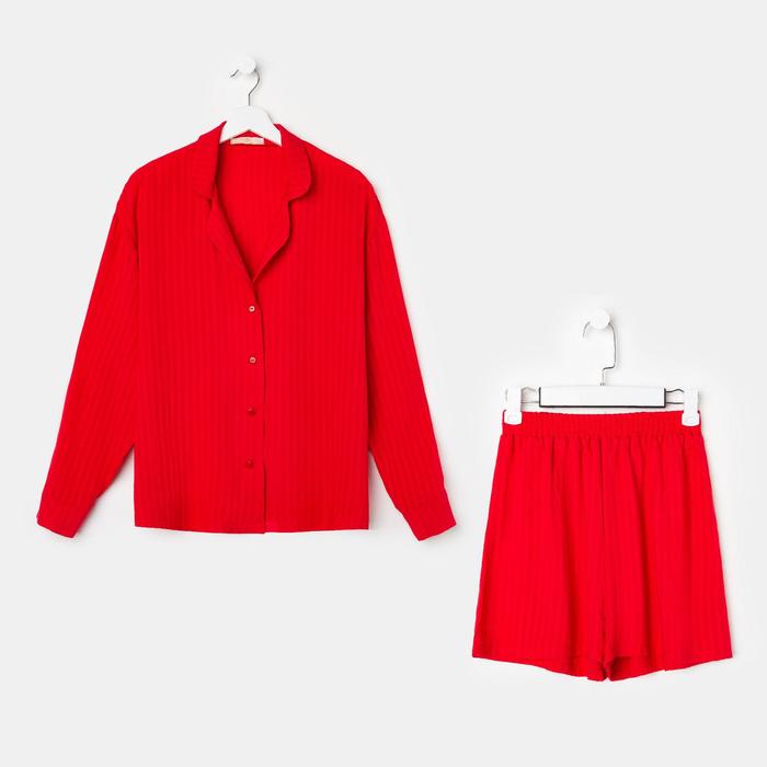 Пижама (шорты, жакет) KAFTAN, красный, размер 40-42 жакет motivi элегантный 40 42 размер