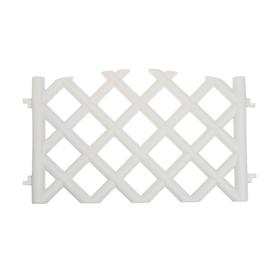 

Ограждение декоративное, 41 × 278 см, 4 секции, пластик, белое, BAROKKO, Greengo