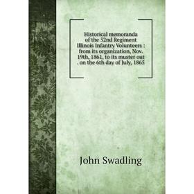 

Книга Historical memoranda of the 52nd Regiment Illinois Infantry Volunteers: from its organization, Nov. 19th, 1861, to its muster out. on the 6th da