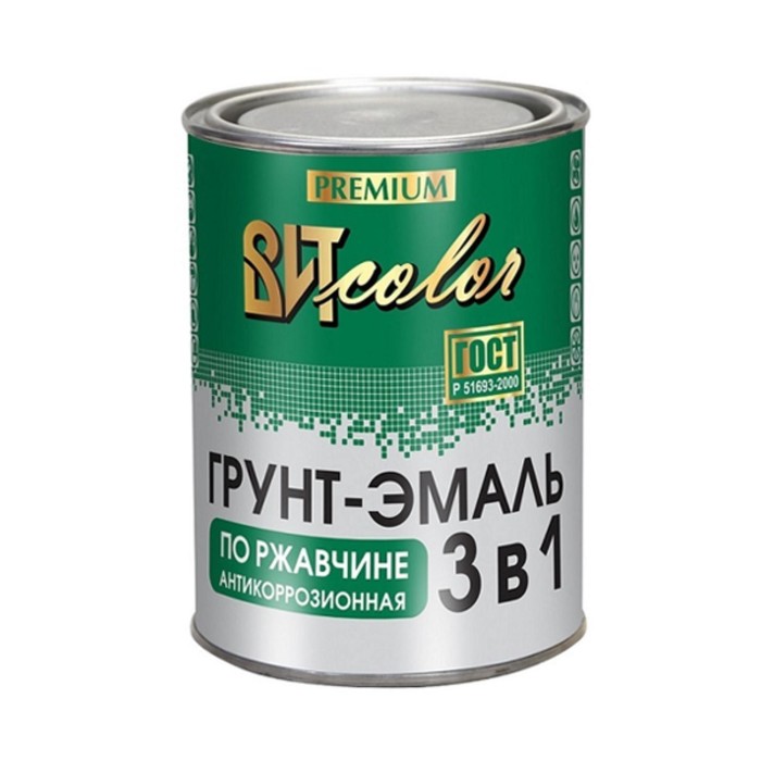 

Грунт-эмаль ВИТcolor 3 в 1 по ржавчине шоколад 0,8кг