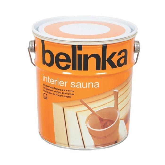 Лазурное покрытие для защиты древа в саунах BELINKA INTERIER SAUNA 0.75 л.