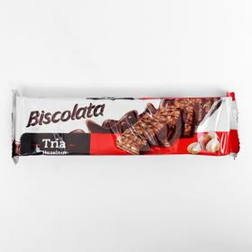 

Вафли Biscolata Tria c ореховой начинкой, покрытые молочным шоколадом, 100 г