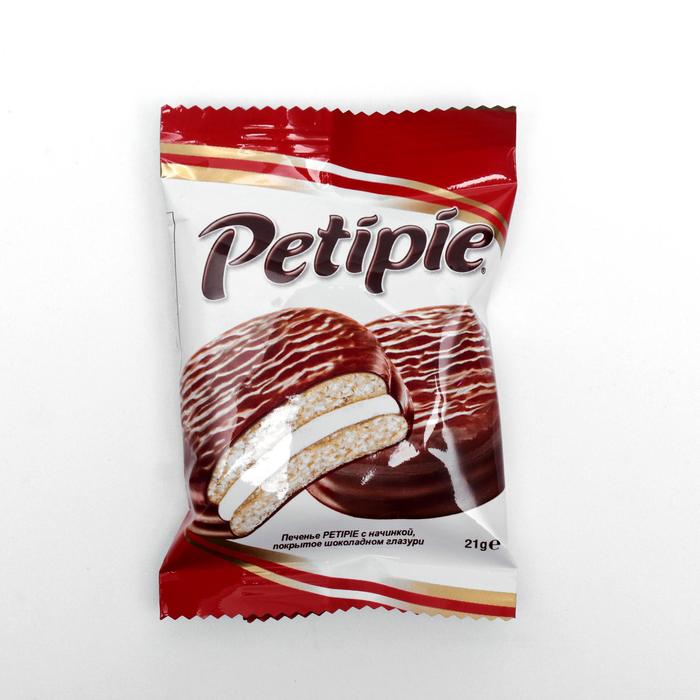 

Печенье Petipie в шоколадной глазури с начинкой, 21 г