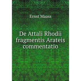 Книга De Attali Rhodii fragmentis Arateis commentatio