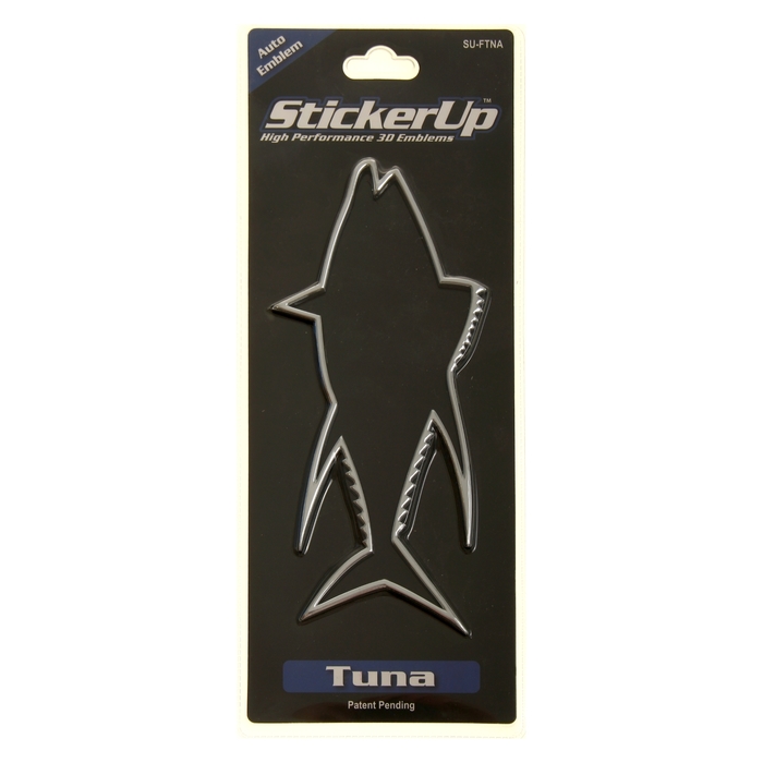 Наклейка на автомобиль "Тунец" серебристая