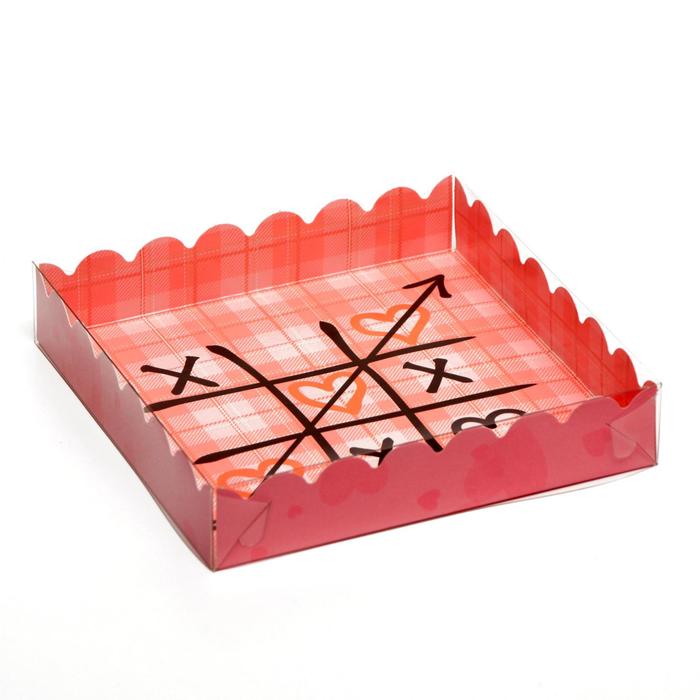 

Коробочка для печенья с PVC крышкой, "Игра в любовь", 15 х 15 х 3 см