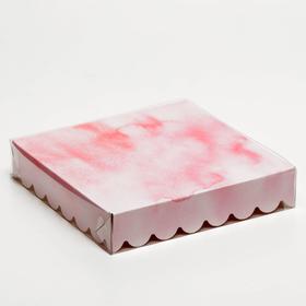 

Коробочка для печенья с PVC крышкой, "Нежная любовь", 15 х 15 х 3 см