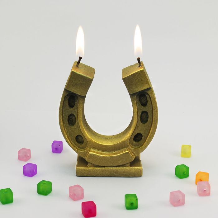 Свеча новогодняя "Подкова"