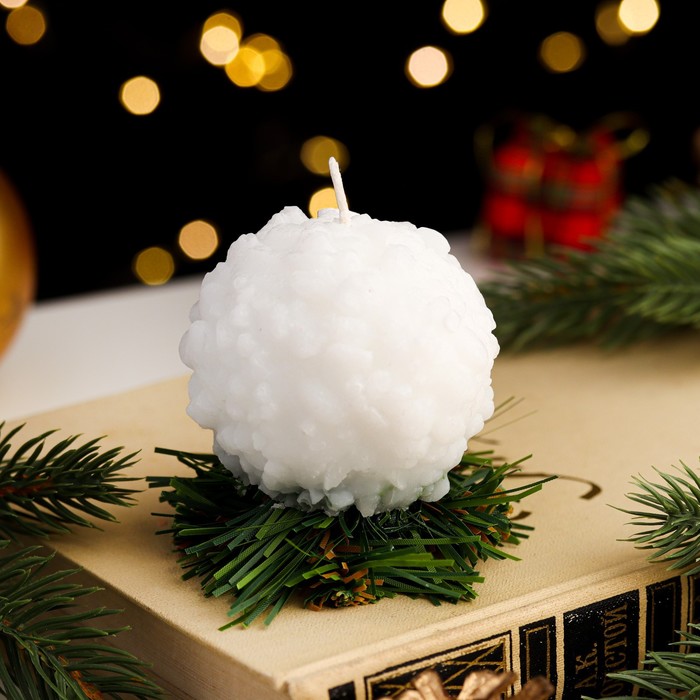 Свеча новогодняя Снежок на елке силиконовый чехол на oppo find x3 lite шишки на елке для оппо файнд икс 3 лайт