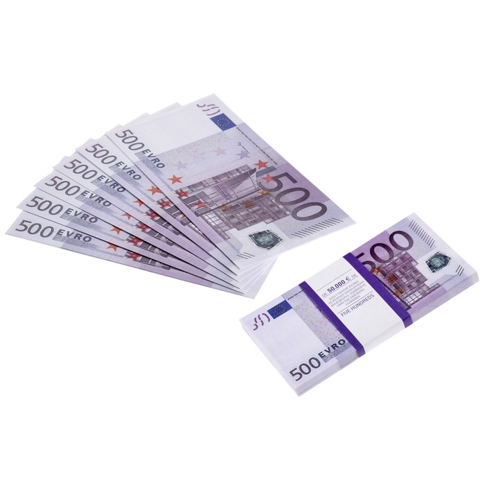 Пачка купюр 500 евро сувенирные салфетки пачка денег 500 евро 25 листов