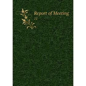 

Книга Report of Meeting 11