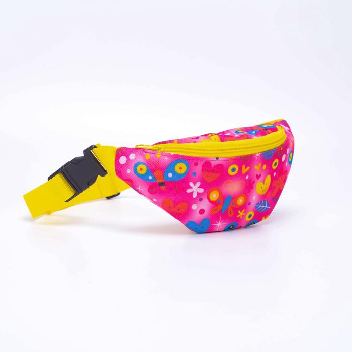 фото Сумка поясная, отдел на молнии, цвет розовый зфтс