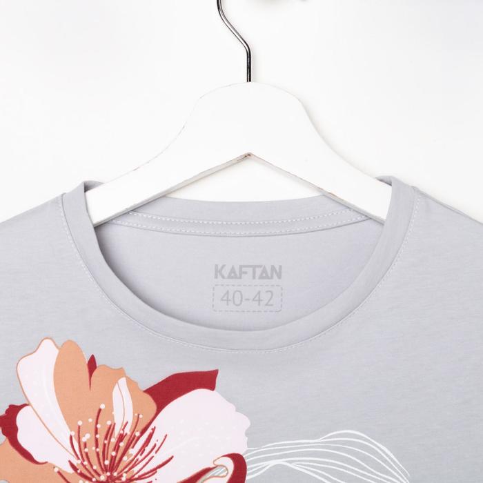 

Футболка женская KAFTAN "Цветы" р. 52-54