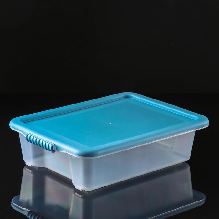 

Контейнер для хранения с крышкой Porter, 8 л, 43×31,5×11 см, цвет васильковый