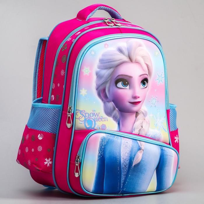 

Рюкзак школьный с жестким карманом "Snow queen", Холодное сердце