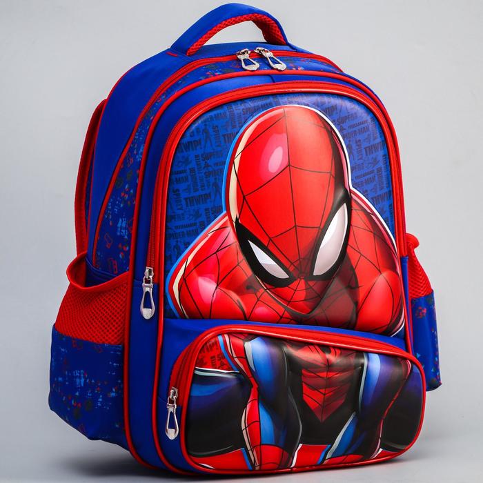 Рюкзак школьный с жестким карманом, Человек-паук