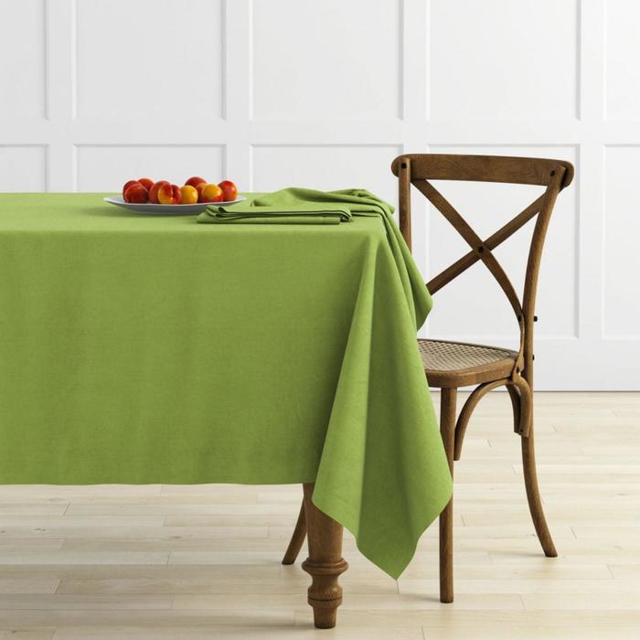 Комплект скатертей «Ибица», размер 145х145 см, цвет зелёный, 2 шт.