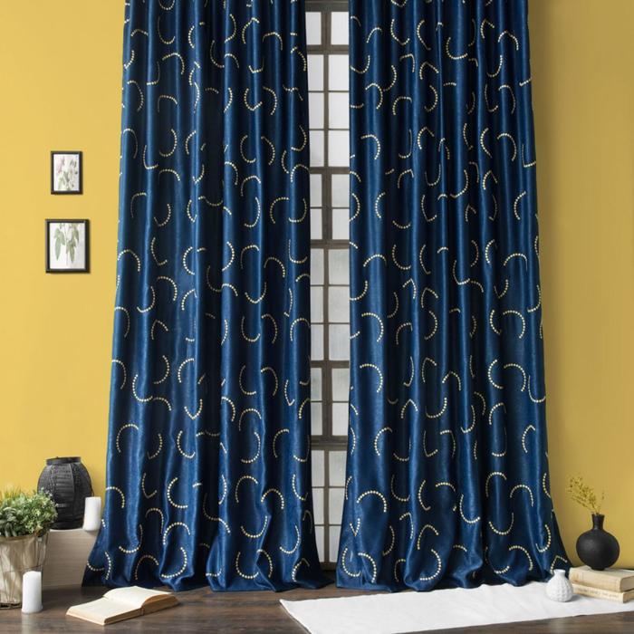 фото Комплект штор «джим», размер 2х145х270 см, цвет синий pasionaria