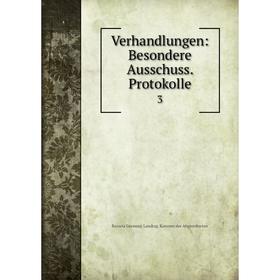 

Книга Verhandlungen: Besondere Ausschuss. Protokolle 3