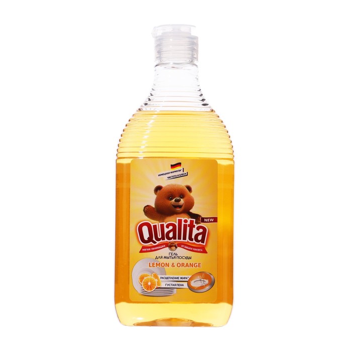 гель для мытья посуды qualita средство для мытья посуды lemon Средство для мытья посуды Qualita Lemon & Orange, 500 мл