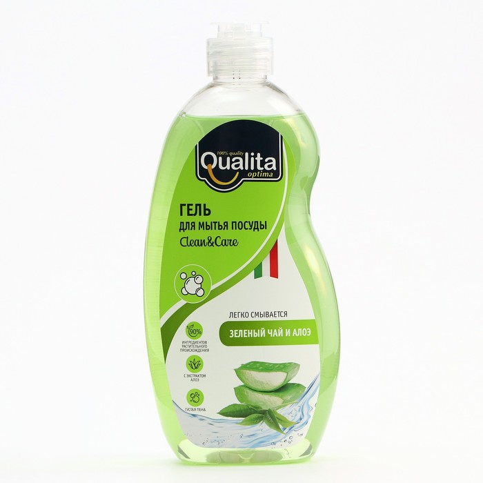 Средство для мытья посуды Qualita Creen tea & Aloe, 500 мл средство для мытья посуды qualita green tea