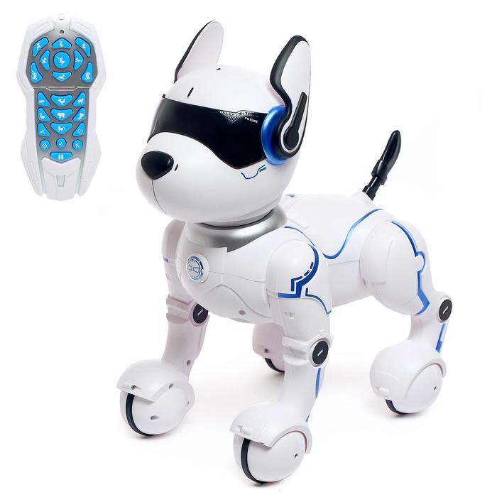 Робот собака «Фьючер» ZHORYA, на пульте управления, интерактивный: звук, свет, танцующий, музыкальный, на аккумуляторе робот собака фьючер zhorya на пульте управления интерактивный звук свет танцующий музыкальный на аккумуляторе