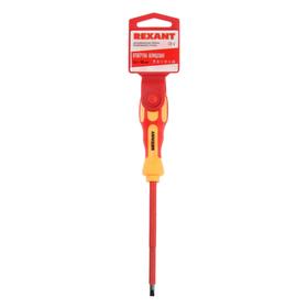 

Отвертка диэлектрическая REXANT 12-4712, SL4х100 мм, до 1000 В, двухкомпонентная рукоятка