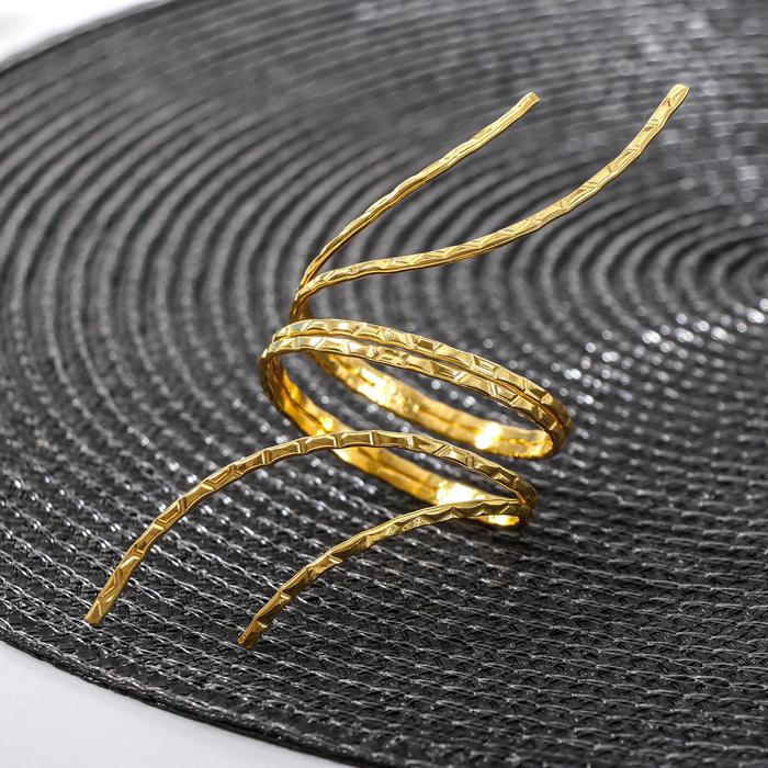 Кольцо для салфетки «Нити», 4,5×5 см, цвет золотой кольцо для салфетки плетёнка 4 5×3 5 см цвет золотой